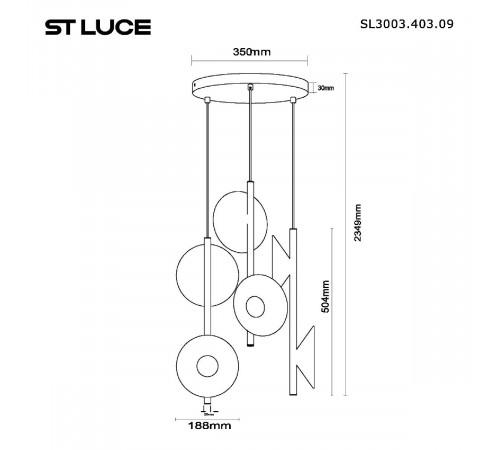 Подвесной светильник ST Luce Sentito SL3003.403.09 Подвесной светильник ST Luce Sentito SL3003.403.09