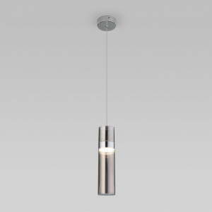 Подвесной светильник Eurosvet Lumen 50244/1 LED хром/дымчатый a061289