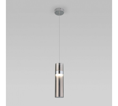 Подвесной светильник Eurosvet Lumen 50244/1 LED хром/дымчатый a061289 Подвесной светильник Eurosvet Lumen 50244/1 LED хром/дымчатый a061289