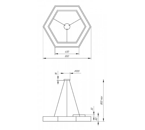 Подвесной светильник Эра Geometria SPO-124-W-40K-051 Б0050556