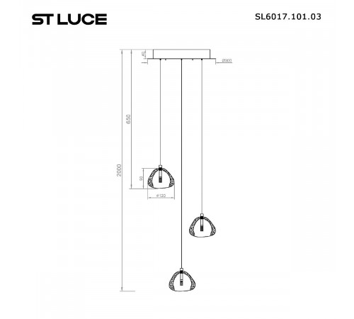 Подвесной светильник ST Luce Waterfall SL6017.101.03 Подвесной светильник ST Luce Waterfall SL6017.101.03