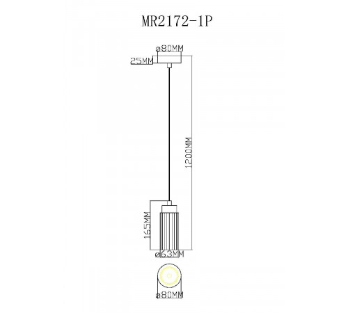 Подвесной светильник Myfar Alex MR2172-1P Подвесной светильник Myfar Alex MR2172-1P