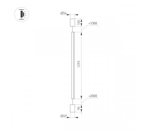 Подвесной светильник Arlight SP-Taboo-Floor-S1300-14W Warm3000 036116 Подвесной светильник Arlight SP-Taboo-Floor-S1300-14W Warm3000 036116
