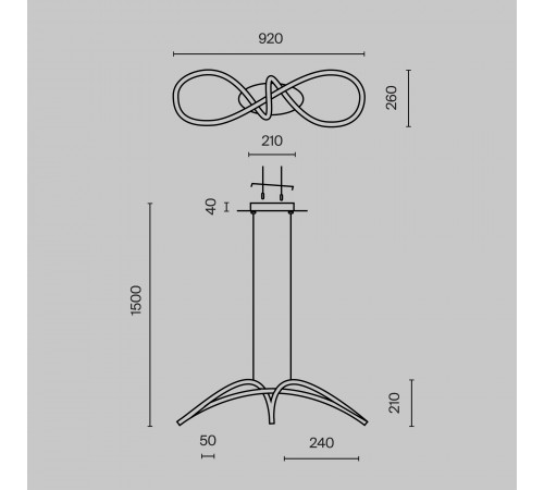 Подвесной светильник Maytoni Curve MOD156PL-L52B4K Подвесной светильник Maytoni Curve MOD156PL-L52B4K