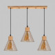 Подвесной светильник IMEX MD.5870-3-P-WOOD+BK