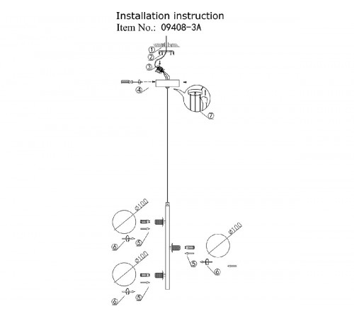 Подвесной светильник Kink Light Иона 09408-3A,19 Подвесной светильник Kink Light Иона 09408-3A,19
