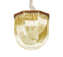 Подвесной светильник Delight Collection Murano Glass A001-400 L4 brass/amber
