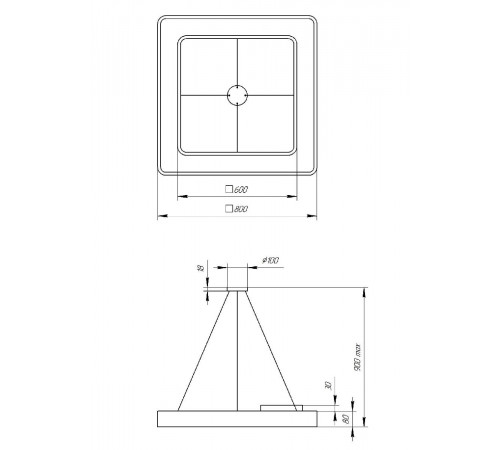 Подвесной светильник Эра Geometria SPO-162-W-40K-070 Б0050584 Подвесной светильник Эра Geometria SPO-162-W-40K-070 Б0050584