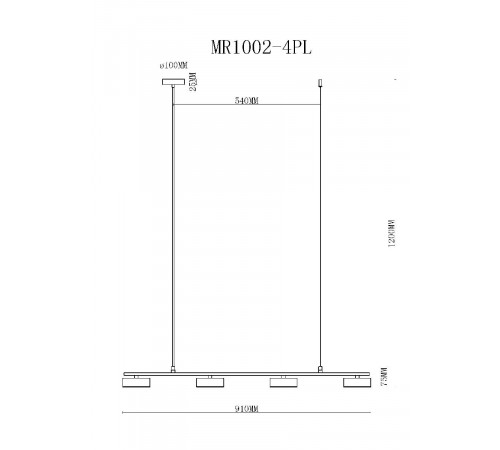 Подвесной светильник MyFar Milla MR1002-4PL Подвесной светильник MyFar Milla MR1002-4PL