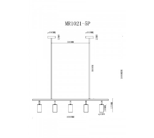 Подвесной светильник MyFar Dereck MR1021-5P Подвесной светильник MyFar Dereck MR1021-5P