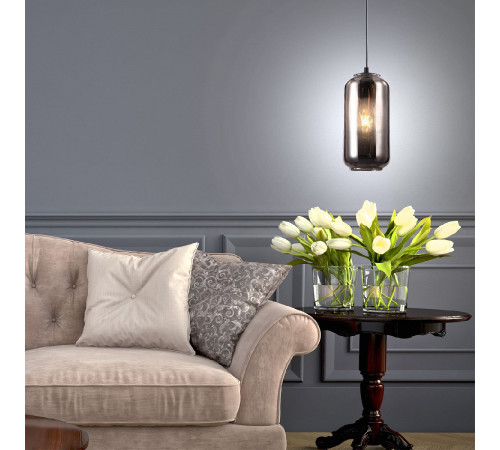 Подвесной светильник Escada Rise 10177/1S Black/Smoke