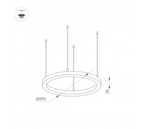 Подвесной светильник Arlight SP-LINE-HANG-ARC-O3535-D350-35W Warm3000 (BLACK, 230V) 037883 Подвесной светильник Arlight SP-LINE-HANG-ARC-O3535-D350-35W Warm3000 (BLACK, 230V) 037883