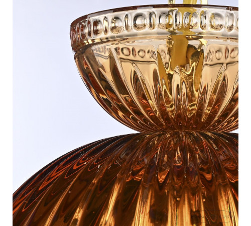 Подвесной светильник Bohemia Ivele Crystal 5478/22 G Amber/M-1G Leafs K721 Подвесной светильник Bohemia Ivele Crystal 5478/22 G Amber/M-1G Leafs K721