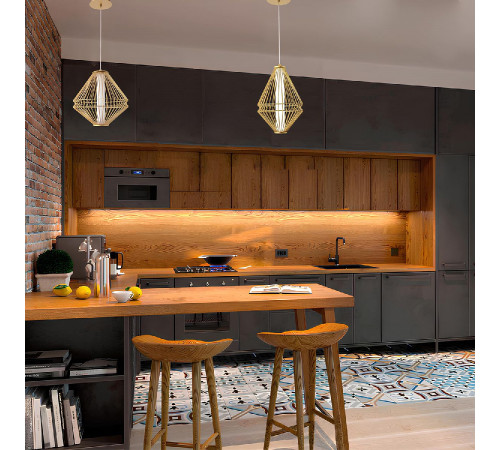 Подвесной светильник Crystal Lux CUADRA SP18W LED GOLD Подвесной светильник Crystal Lux CUADRA SP18W LED GOLD