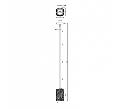 Подвесной светильник iLamp Panorama P4688-1 MBK Подвесной светильник iLamp Panorama P4688-1 MBK