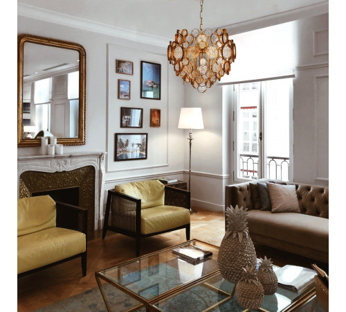 Подвесной светильник Crystal Lux Deseo SP6 D460 Gold Подвесной светильник Crystal Lux Deseo SP6 D460 Gold