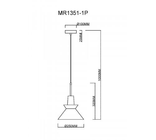 Подвесной светильник MyFar Kristina MR1351-1P Подвесной светильник MyFar Kristina MR1351-1P