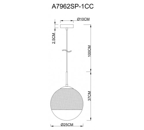 Подвесной светильник Arte Lamp Jupiter Chrome A7962SP-1CC
