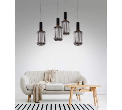 Подвесной светильник Lumina Deco Rico LDP 1218-1 GY+BK Подвесной светильник Lumina Deco Rico LDP 1218-1 GY+BK