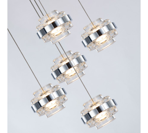 Подвесной светильник Delight Collection MD22030002 MD22030002-5A chrome/clear Подвесной светильник Delight Collection MD22030002 MD22030002-5A chrome/clear