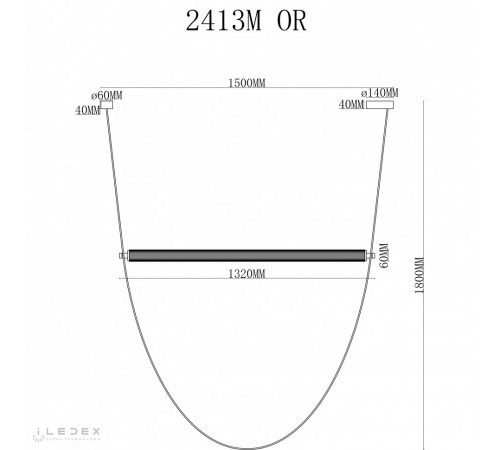 Подвесной светильник iLedex Rocks 2413M OR Подвесной светильник iLedex Rocks 2413M OR
