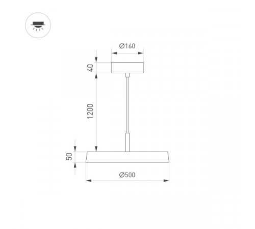 Подвесной светильник Arlight SP-Elegant-R500-37W Warm3000 033922