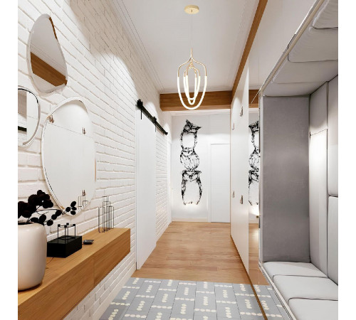 Подвесной светильник Crystal Lux PERA SP50W LED GOLD Подвесной светильник Crystal Lux PERA SP50W LED GOLD