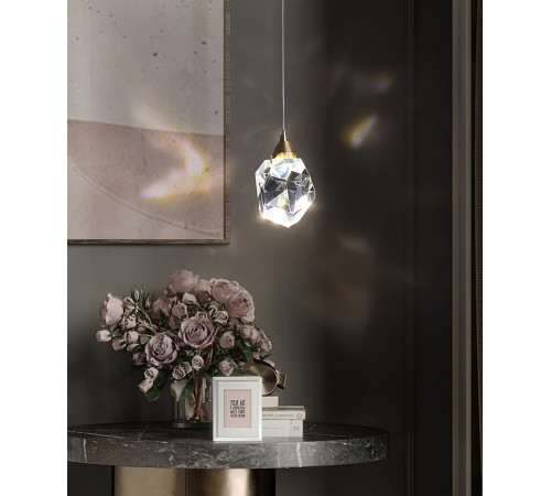 Подвесной светильник Delight Collection Crystal rock OM820083-1G (MD-020B-1 gold) Подвесной светильник Delight Collection Crystal rock OM820083-1G (MD-020B-1 gold)
