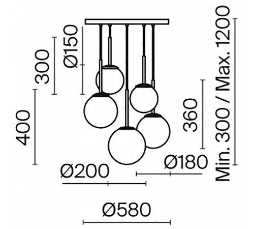 Подвесной светильник Maytoni Basic form MOD321PL-05W