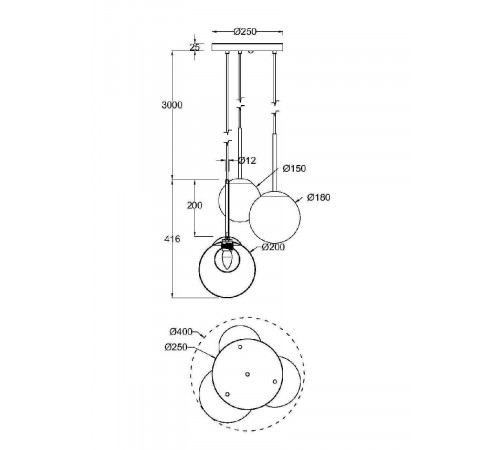 Подвесной светильник Maytoni Basic form MOD521PL-03G Подвесной светильник Maytoni Basic form MOD521PL-03G