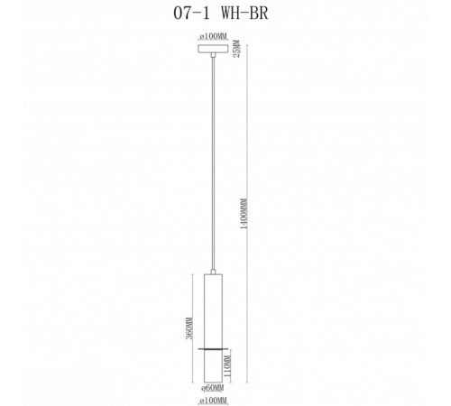 Подвесной светильник iLamp Lofty 10705-1 WH-BR