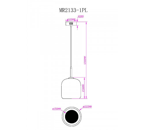 Подвесной светильник Myfar Charlie MR2133-1PL Подвесной светильник Myfar Charlie MR2133-1PL