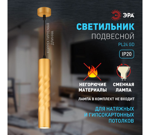 Подвесной светильник Эра PL24 GD Б0059812 Подвесной светильник Эра PL24 GD Б0059812