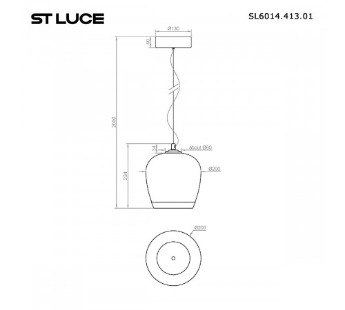 Подвесной светильник ST Luce Ripple SL6014.413.01 Подвесной светильник ST Luce Ripple SL6014.413.01