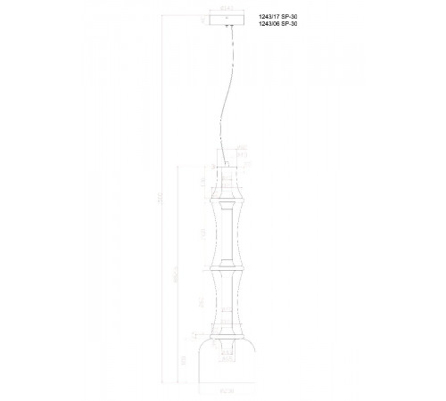 Подвесной светильник Divinare Volturn 1243/06 SP-30 Подвесной светильник Divinare Volturn 1243/06 SP-30