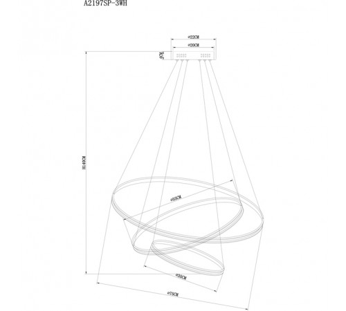 Подвесной светильник Arte Lamp Frodo A2197SP-3WH Подвесной светильник Arte Lamp Frodo A2197SP-3WH