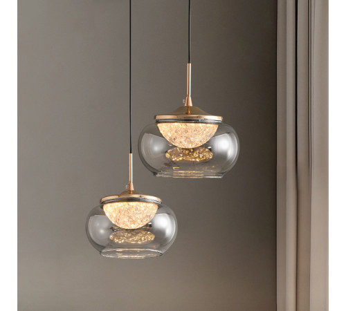 Подвесной светильник Delight Collection MT9128-1H gold/smoke Подвесной светильник Delight Collection MT9128-1H gold/smoke