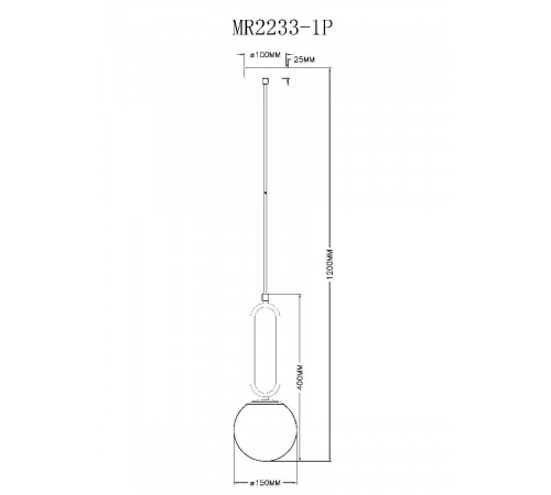 Подвесной светильник Myfar Pierre MR2233-1P Подвесной светильник Myfar Pierre MR2233-1P