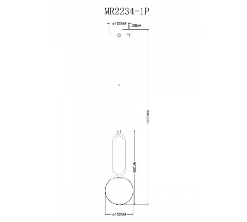 Подвесной светильник Myfar Pierre MR2234-1P Подвесной светильник Myfar Pierre MR2234-1P