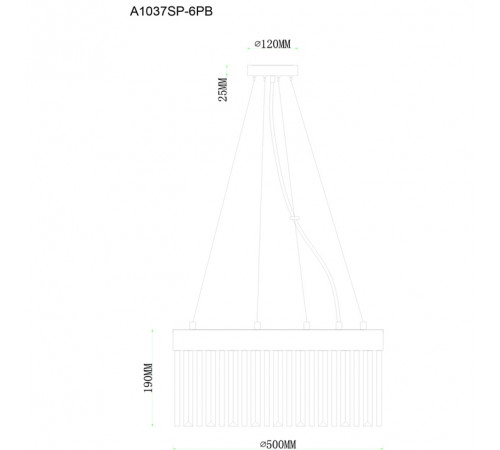 Подвесной светильник Arte Lamp Francheska A1037SP-6PB Подвесной светильник Arte Lamp Francheska A1037SP-6PB