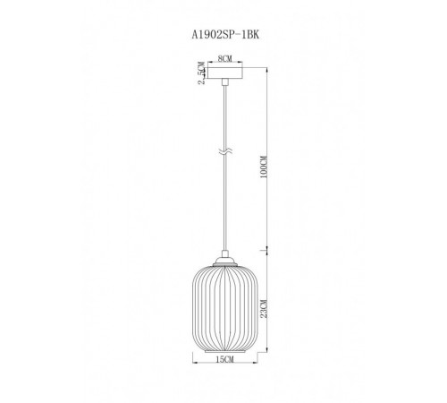 Подвесной светильник ARTE Lamp A1902SP-1BK Подвесной светильник ARTE Lamp A1902SP-1BK