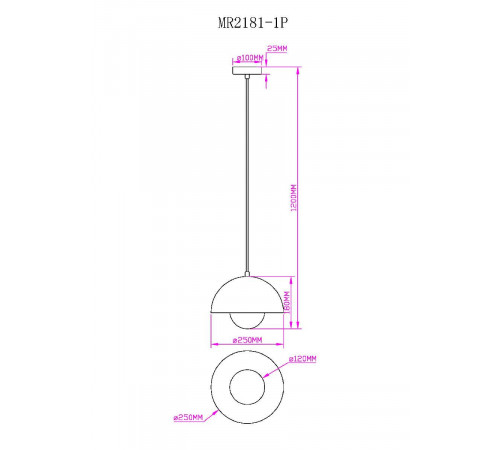 Подвесной светильник Myfar Dorothy MR2181-1P Подвесной светильник Myfar Dorothy MR2181-1P