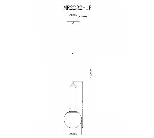Подвесной светильник Myfar Pierre MR2232-1P Подвесной светильник Myfar Pierre MR2232-1P