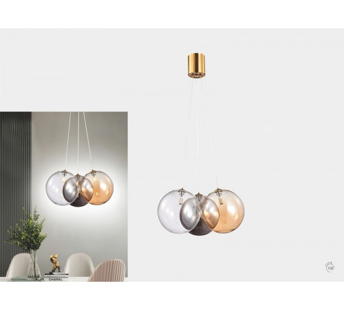 Подвесной светильник iLamp Drop 8110P/3 BR-MLT Подвесной светильник iLamp Drop 8110P/3 BR-MLT
