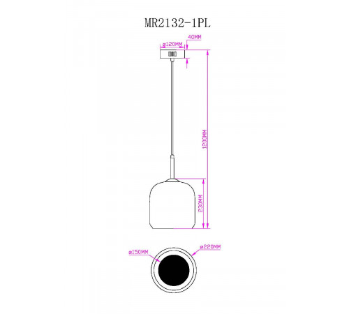 Подвесной светильник Myfar Charlie MR2132-1PL Подвесной светильник Myfar Charlie MR2132-1PL