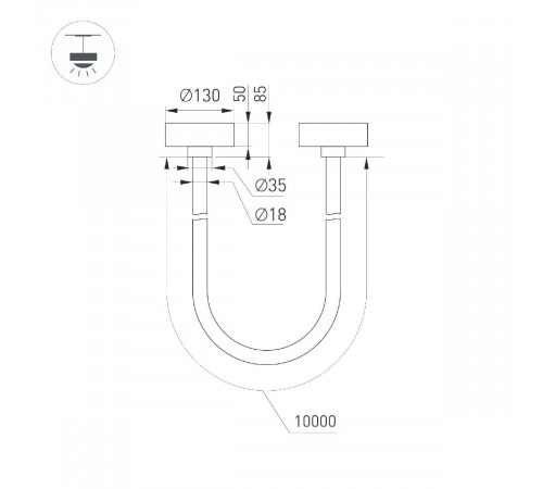 Подвесной светильник Arlight SP-TROPIC-SURFACE-R18-L10000-110W Day4000 (BK, 360 deg, 230V) 043399 Подвесной светильник Arlight SP-TROPIC-SURFACE-R18-L10000-110W Day4000 (BK, 360 deg, 230V) 043399