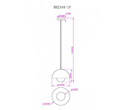 Подвесной светильник Myfar Dorothy MR2184-1P Подвесной светильник Myfar Dorothy MR2184-1P