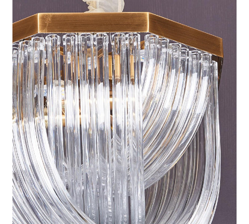 Подвесной светильник Delight Collection Murano Glass A001-400 L4 brass/clear