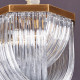 Подвесной светильник Delight Collection Murano Glass A001-400 L4 brass/clear