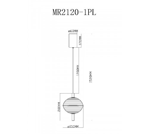 Подвесной светильник Myfar Claire MR2120-1PL Подвесной светильник Myfar Claire MR2120-1PL